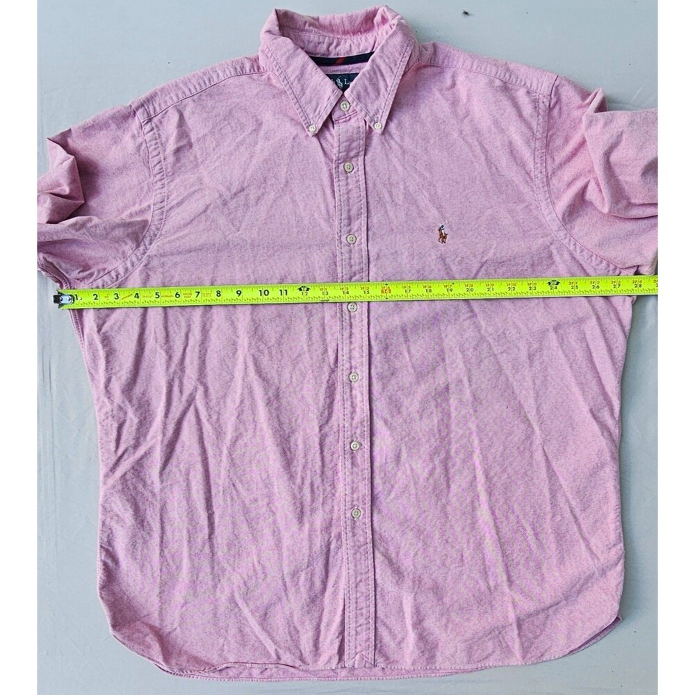 Polo Ralph Lauren Classic Fit Shirt Mens XXL Pink Long Sleeve Button Down Oxford - Picture 9 of 10